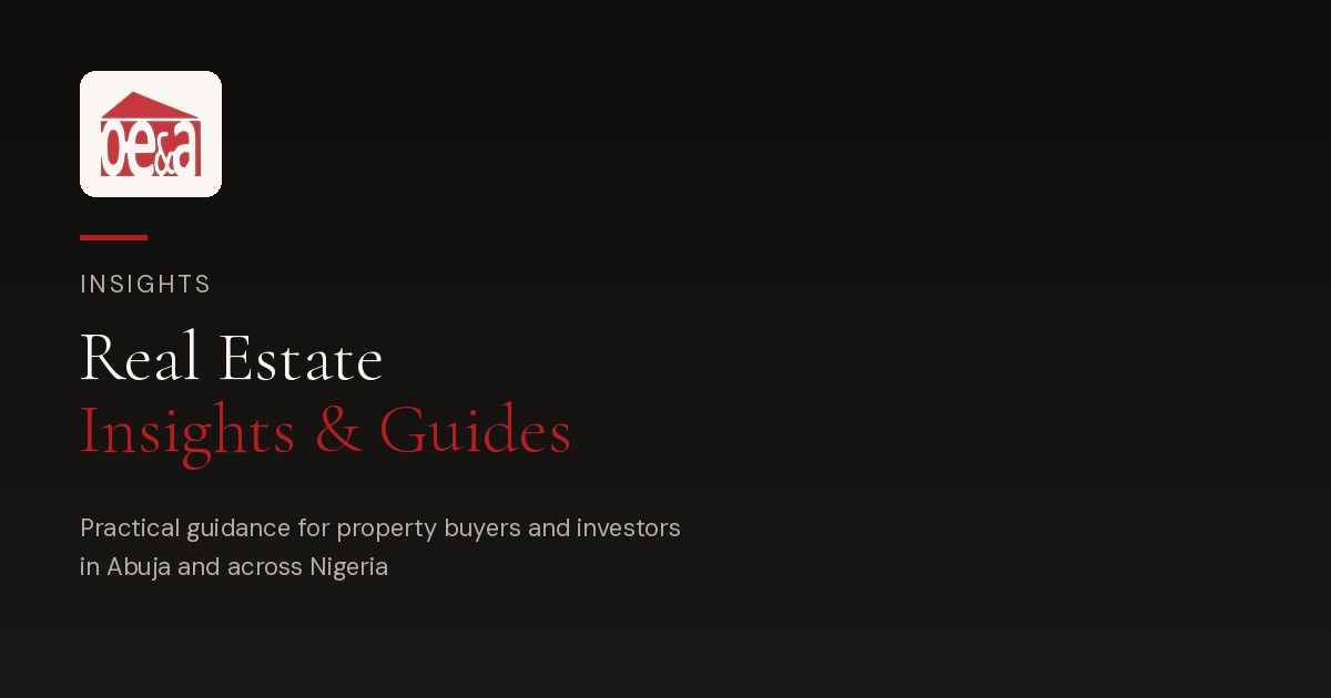 Real estate investment in Abuja 2026